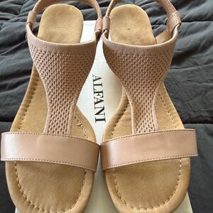 Alfani Women's Beige Woven Sandals